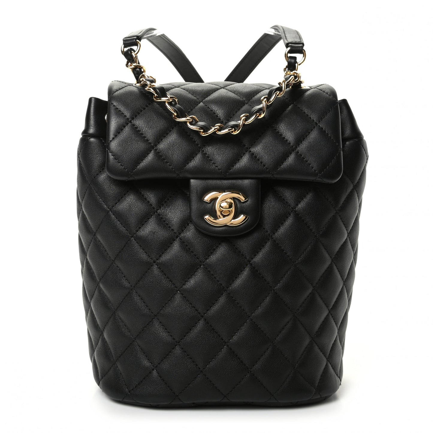 Calfskin Quilted Mini Urban Spirit Backpack Black