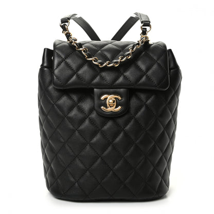 Chanel Calfskin Quilted Mini Urban Spirit Backpack Black 1 of 9