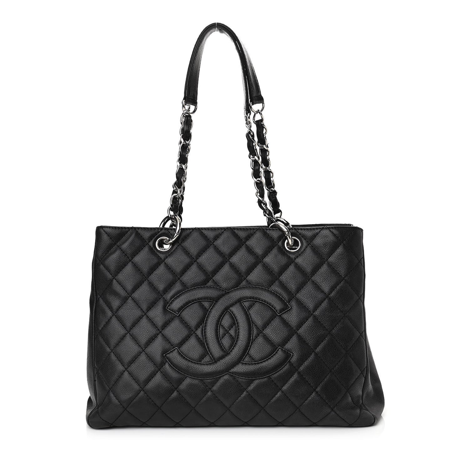 Caviar Quilted Grand Shopping Tote GST Black