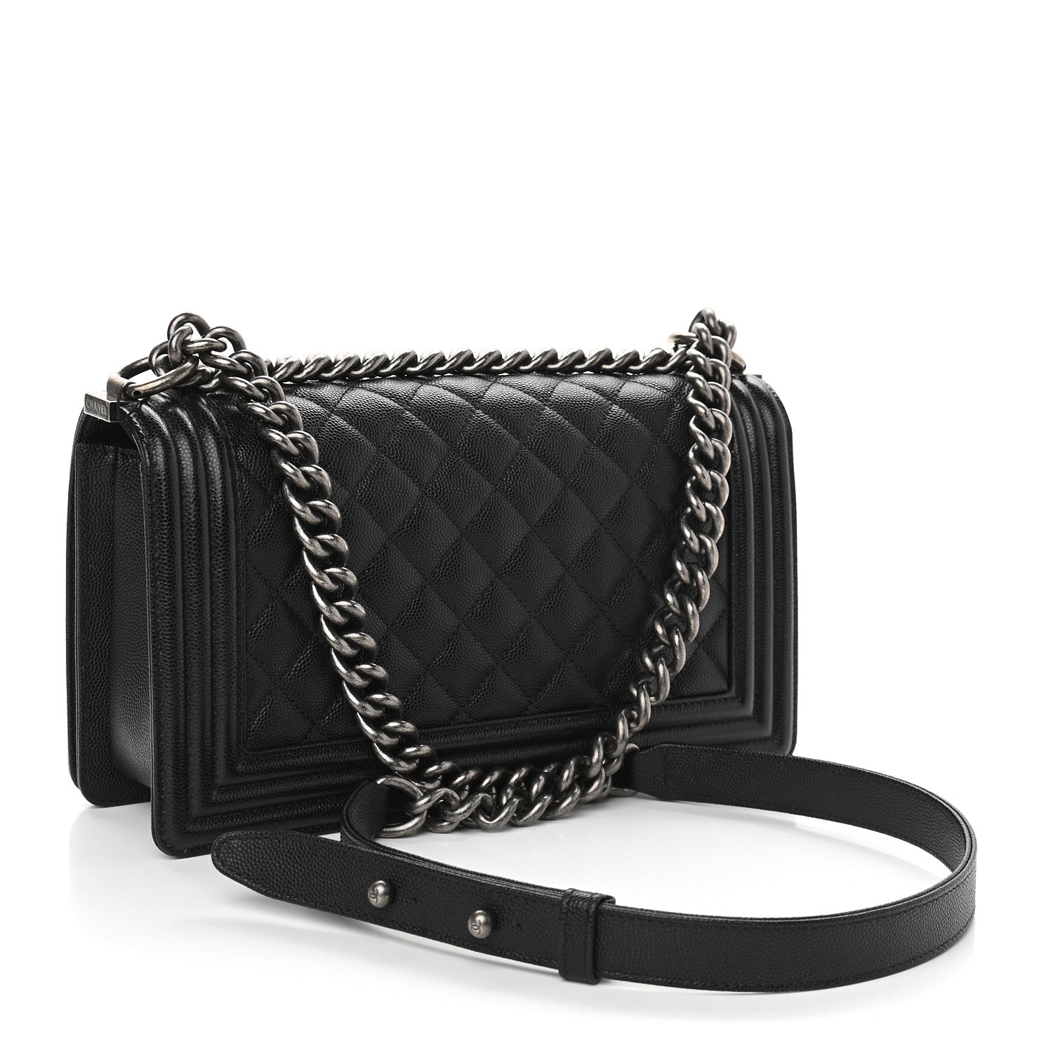 Chanel Caviar Quilted Medium Boy Flap Black 3 of 9