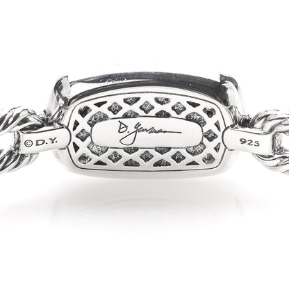 David Yurman Sterling Silver Diamond Prasiolite Elongated Albion Cable Bracelet 5 of 5