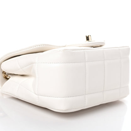 Chanel Lambskin Resin Crystal Square Quilted Monacoco Mini Square Flap White 4 of 9