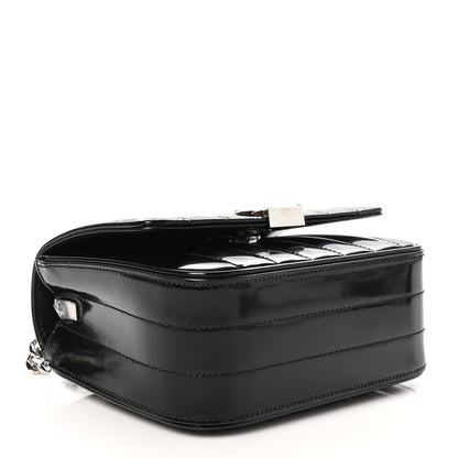 Saint Laurent Patent Calfskin Matelasse Monogram Small Vicky Chain Bag Black 4 of 10