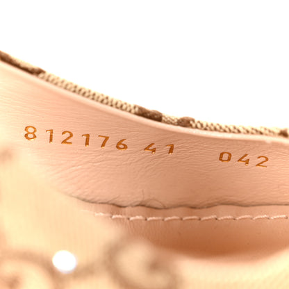 Gucci Canvas GG Monogram Horsebit Slingback Pumps 41 Beige Ebony Cocoa 9 of 9