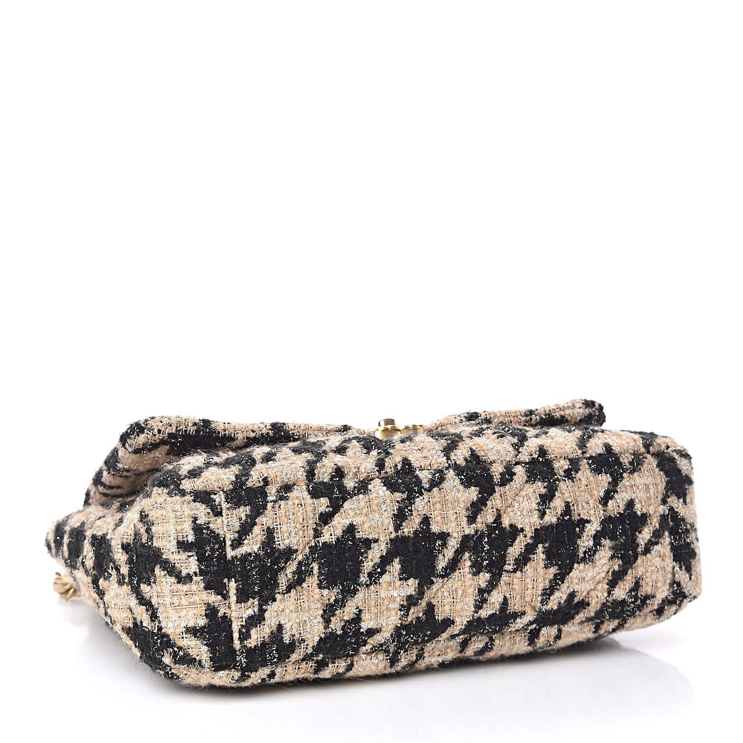 Chanel Tweed Maxi 19 Flap Beige Black 4 of 11