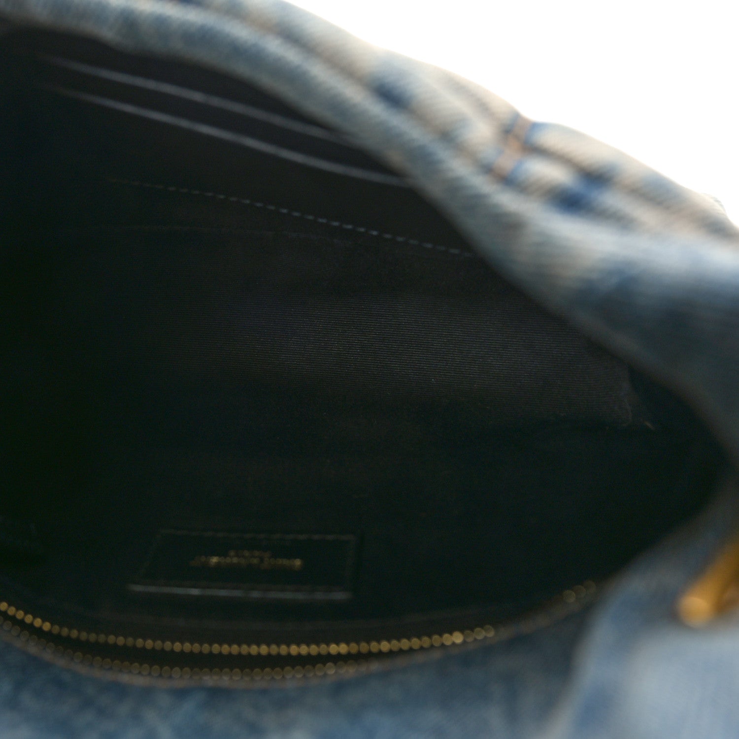 Saint Laurent Denim Quilted Toy Loulou Puffer Monogram Chain Satchel Blue Black 5 of 10