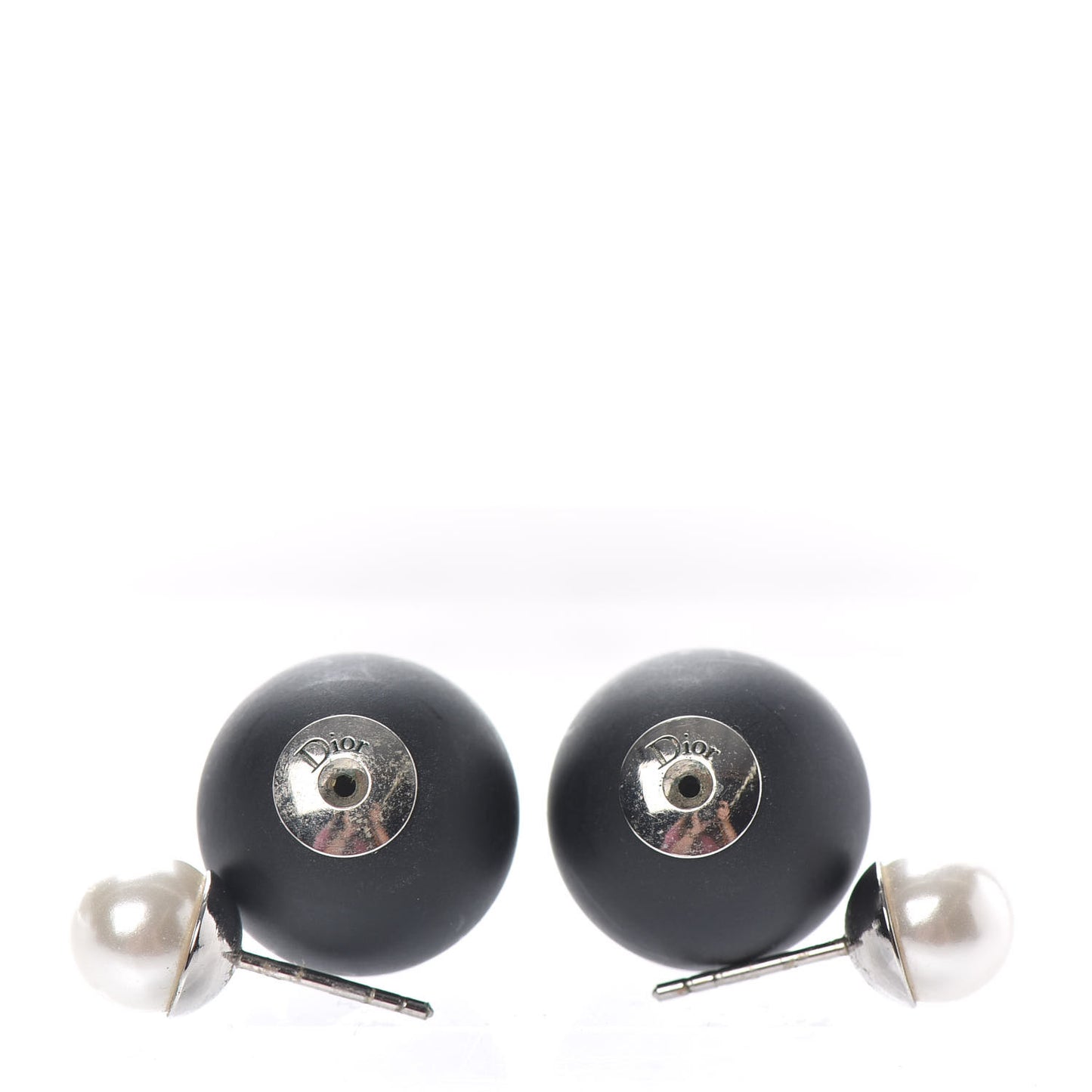 Mise En Dior Tribal Earrings Matte Black Pearl