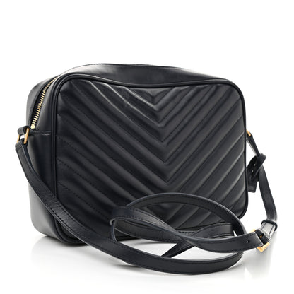 Saint Laurent Calfskin Matelasse Monogram Lou Camera Bag Navy 4 of 9