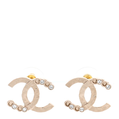 Chanel Crystal CC Earrings Gold 1 of 5