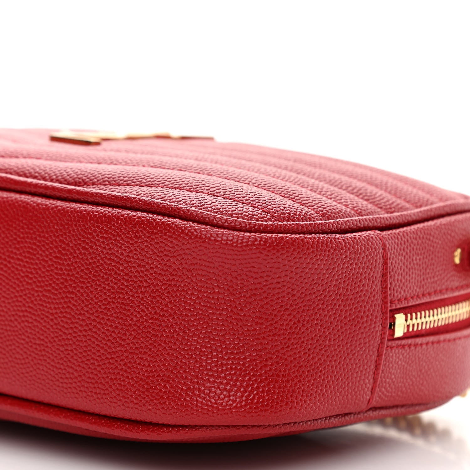 Saint Laurent Grain De Poudre Matelasse Monogram Mini Lou Camera Bag Eros Red 10 of 11