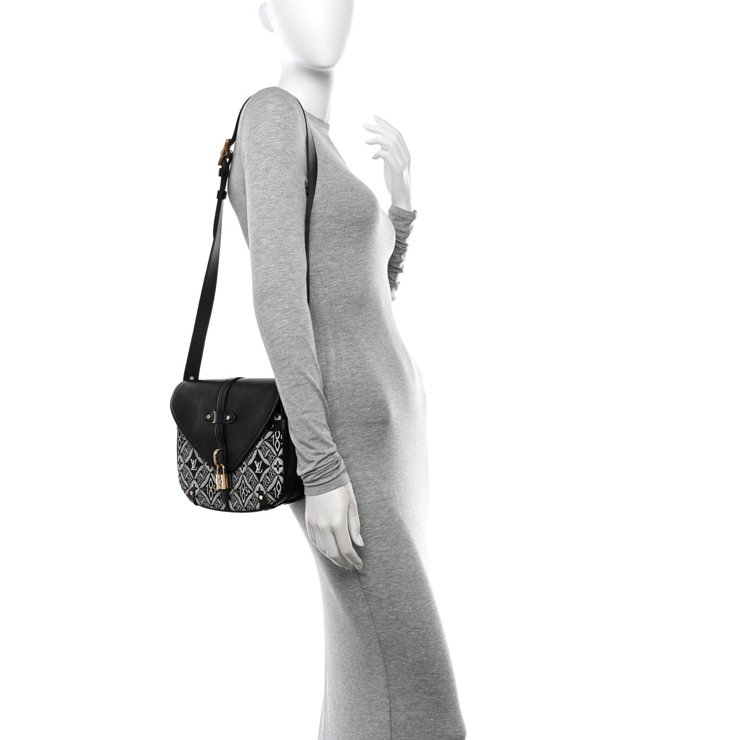 Louis Vuitton Jacquard Since 1854 Neo Saumur MM Grey 2 of 10