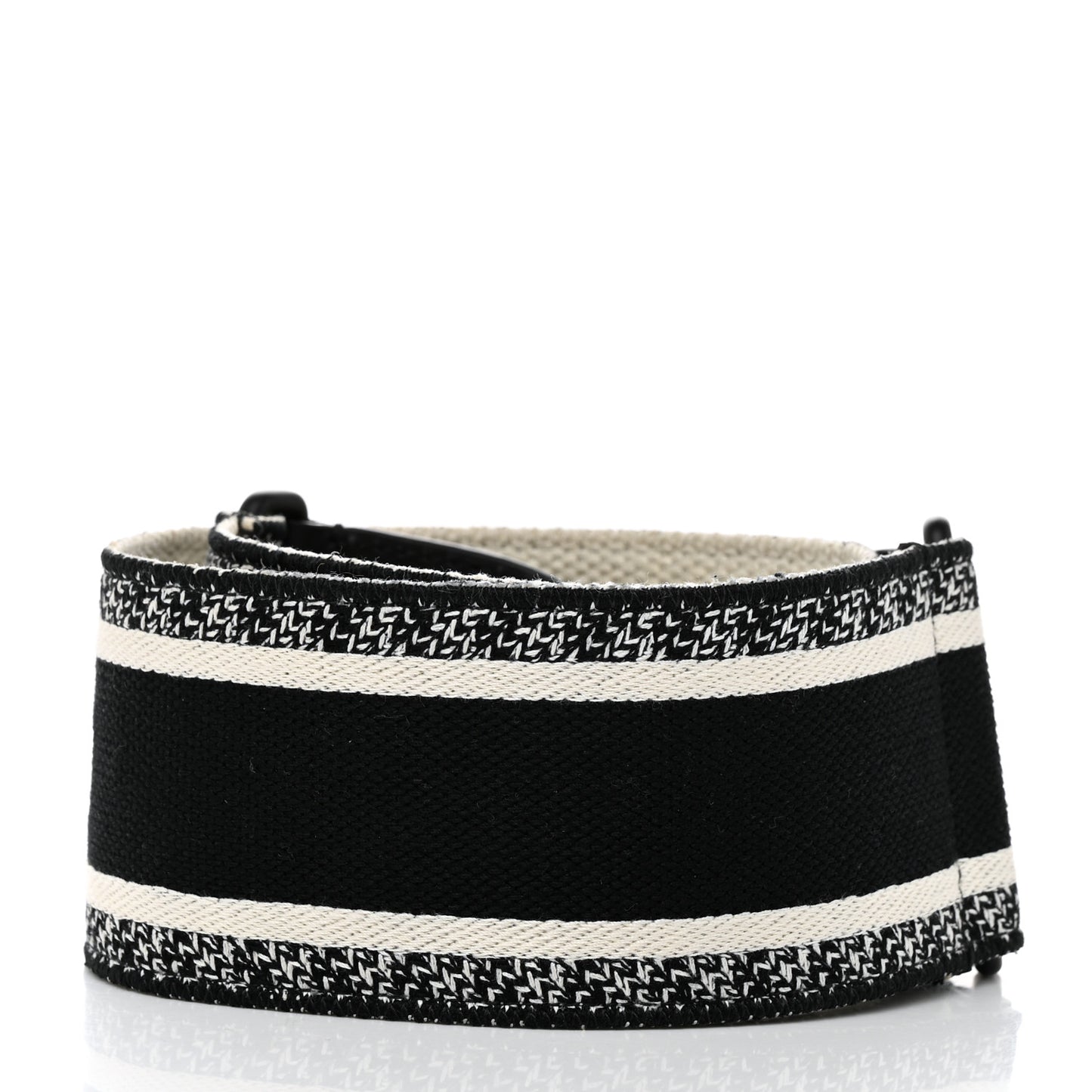 Canvas Embroidered Shoulder Strap Black Ultramatte