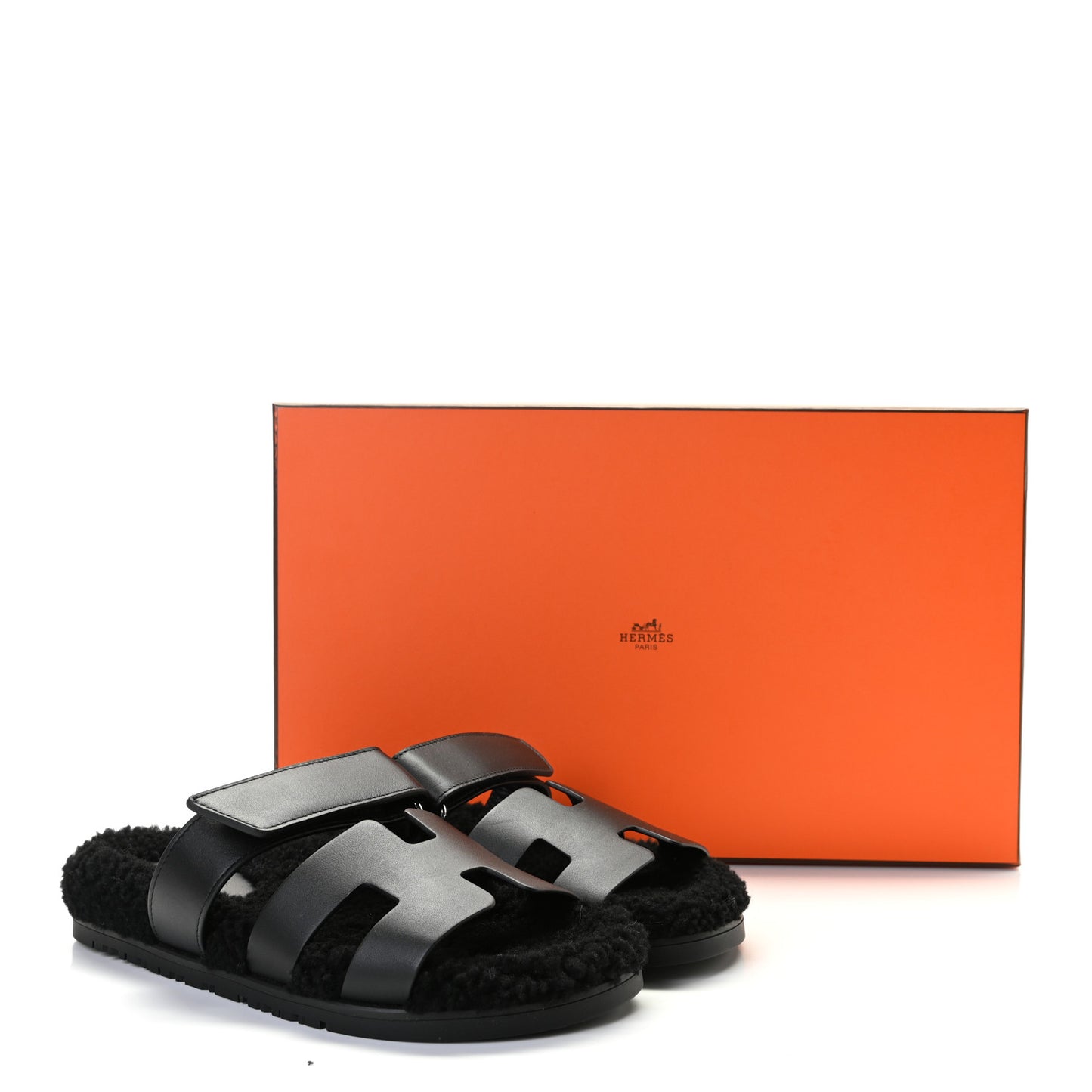 Calfskin Woolskin Womens Chypre Sandals 37 Black