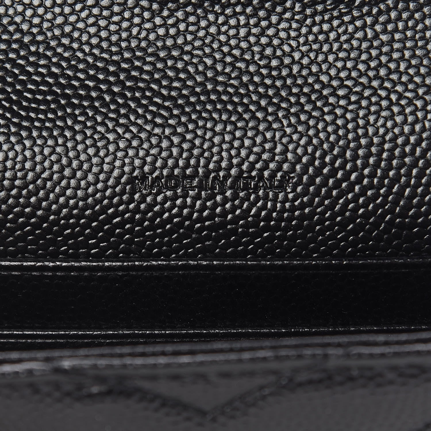 Saint Laurent Grain De Poudre Matelasse Chevron Small Monogram Envelope Wallet Black 6 of 7