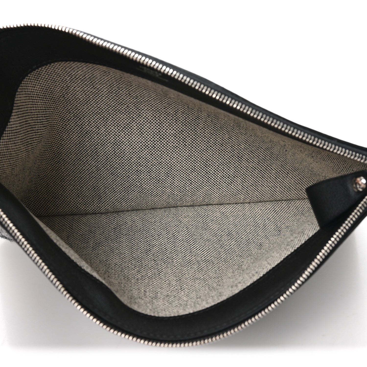 Hermes Cashmere Sac Bazar Pouch PM Black Grey 5 of 6