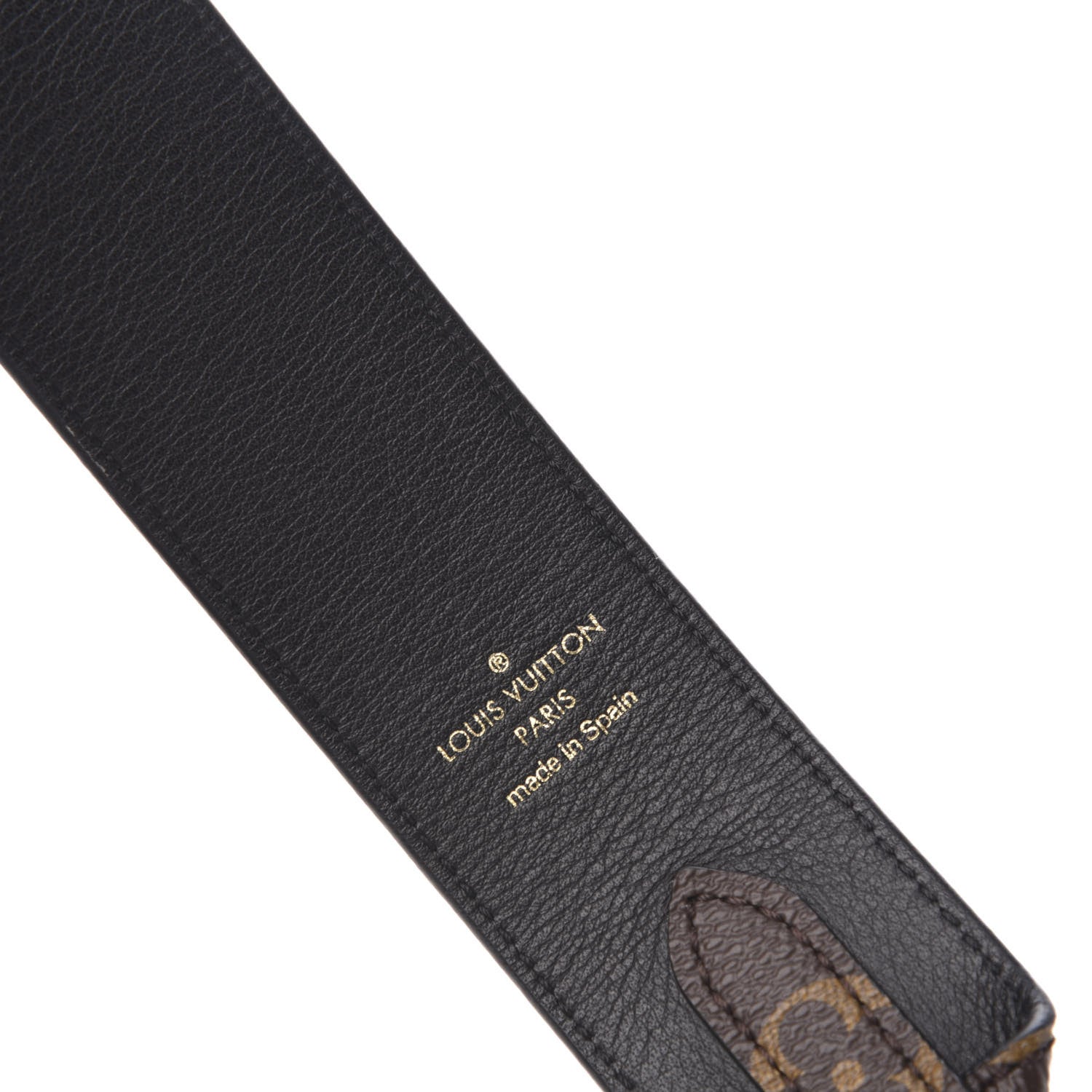 Louis Vuitton Monogram Bandouliere Shoulder Strap Black 3 of 4