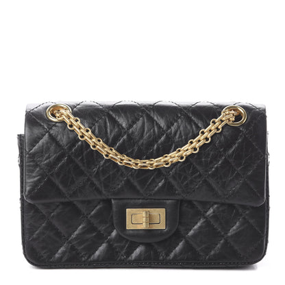 Chanel Aged Calfskin Quilted 2.55 Reissue Mini Flap Black 1 of 8