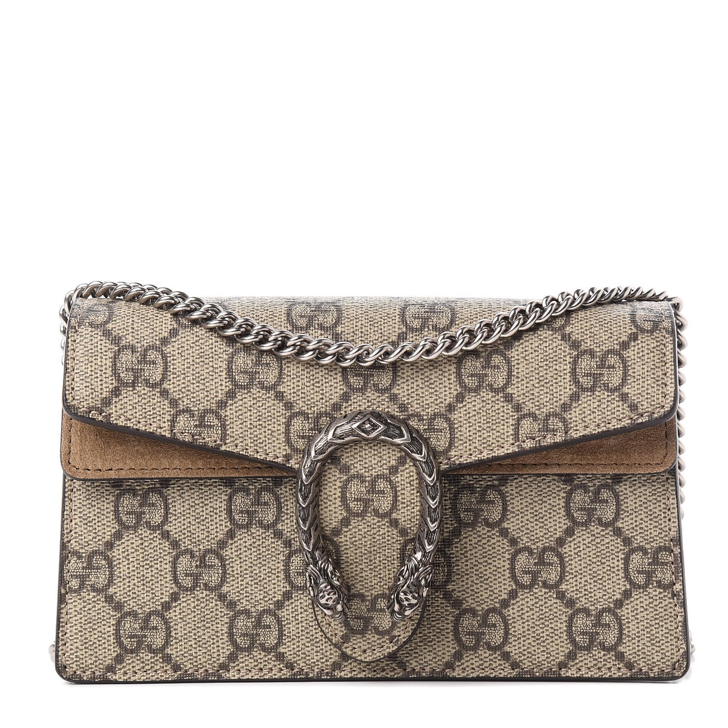 GG Supreme Monogram Super Mini Dionysus Shoulder Bag Taupe