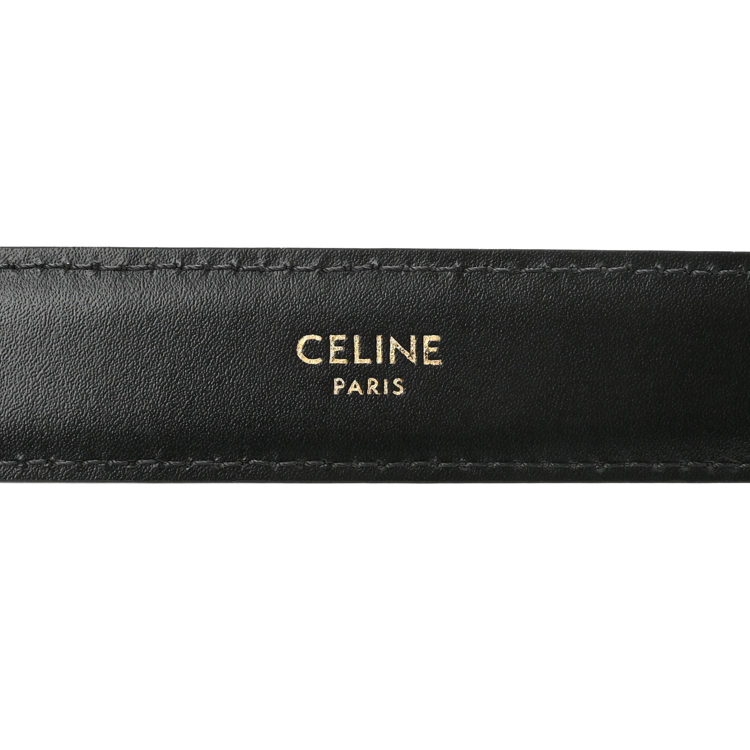 Celine Box Calfskin Medium 25mm Triomphe Belt 80 32 Black 5 of 7