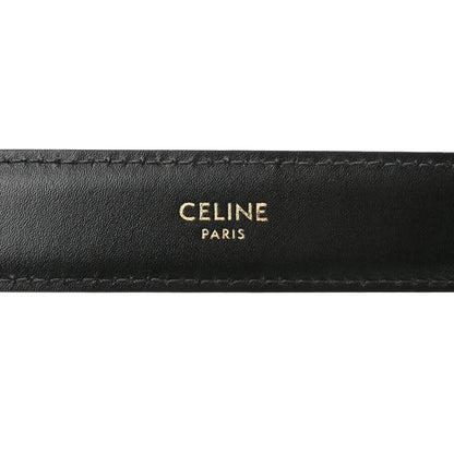 Celine Box Calfskin Medium 25mm Triomphe Belt 80 32 Black 5 of 7