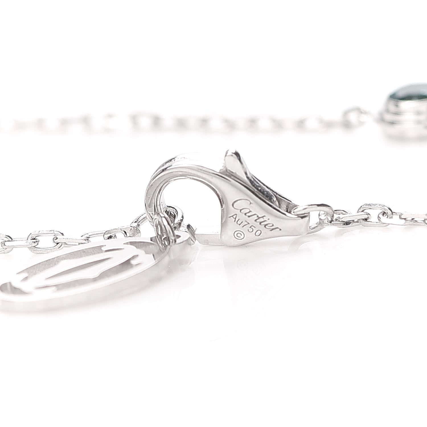 Cartier 18K White Gold Sapphire Saphirs Legers de Pendant Necklace 5 of 6