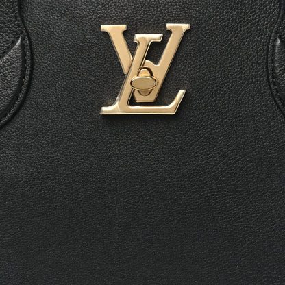 Louis Vuitton Grained Calfskin Lockme Shopper Black 7 of 10