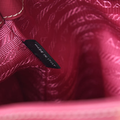 Prada Saffiano Vernice Turn Lock Shopping Tote Peonia 7 of 17