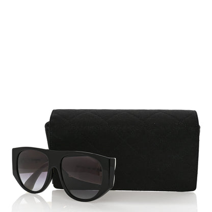 Chanel Acetate Quilted CC Pilot Sunglasses 71465 White Black 12 of 12