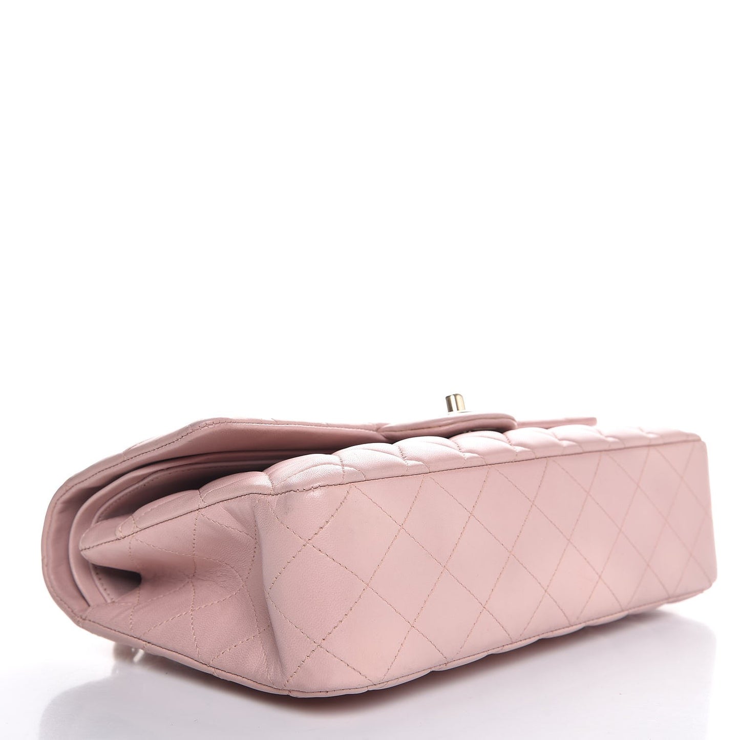 Lambskin Quilted Medium Double Flap Pink