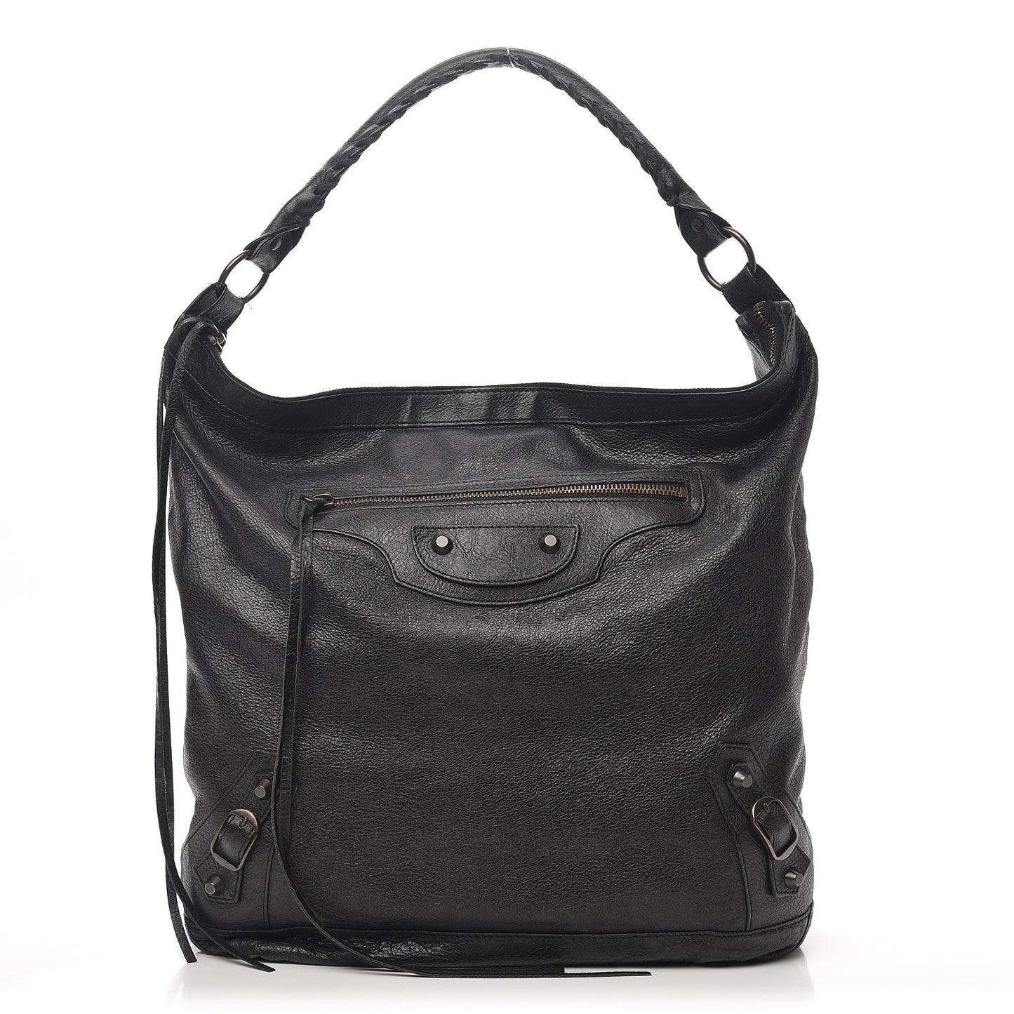 Agneau Classic Hardware Day Hobo Black