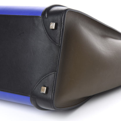 Celine Grained Calfskin Mini Tri-Color Luggage Indigo 10 of 10