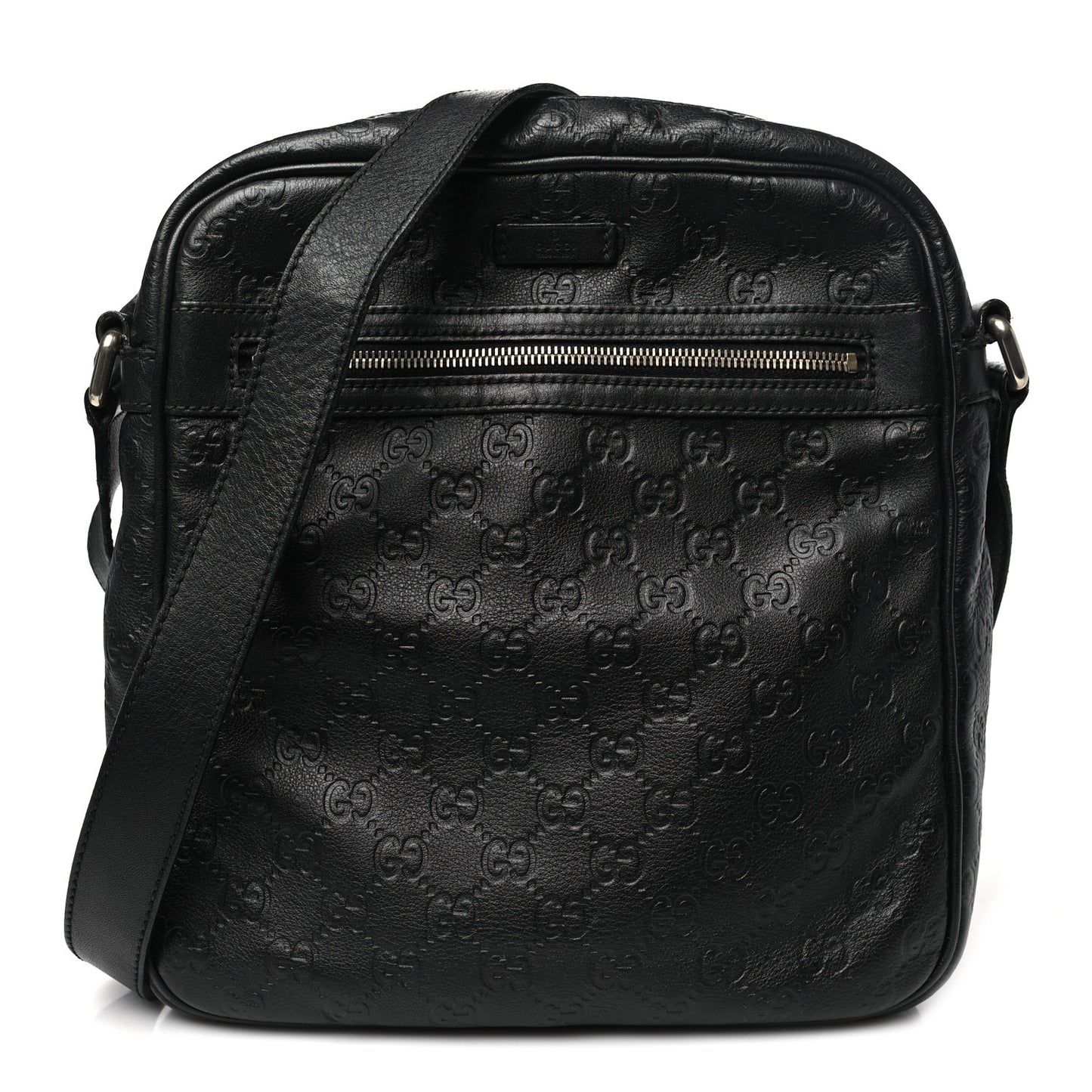 Guccissima Flat Messenger Bag Black