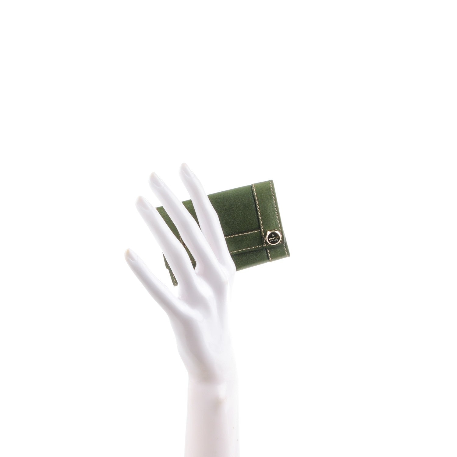Gucci Calfskin Charmy 6 Key Holder Case Green 2 of 8