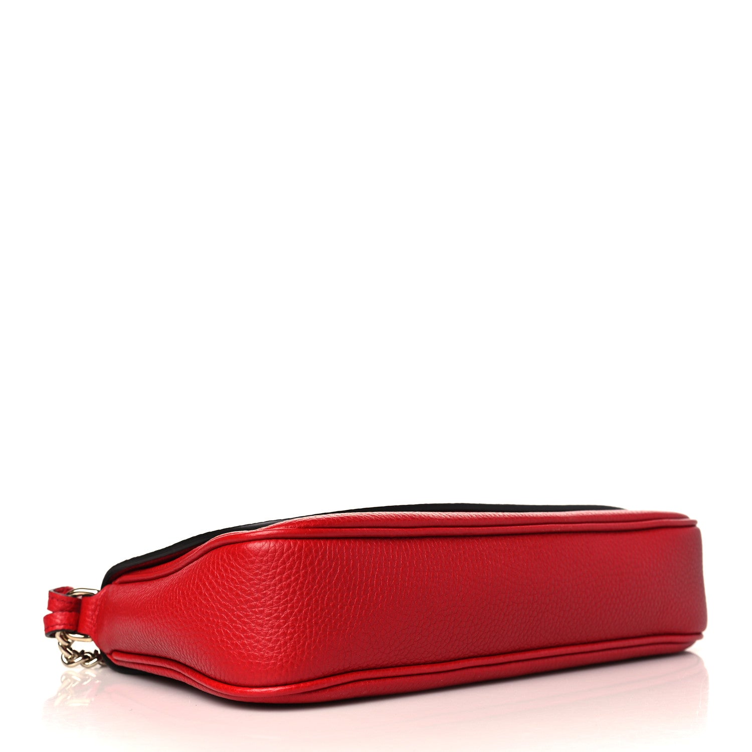 Gucci Pebbled Calfskin Medium Soho Flap Crossbody Vibrant Red 4 of 9