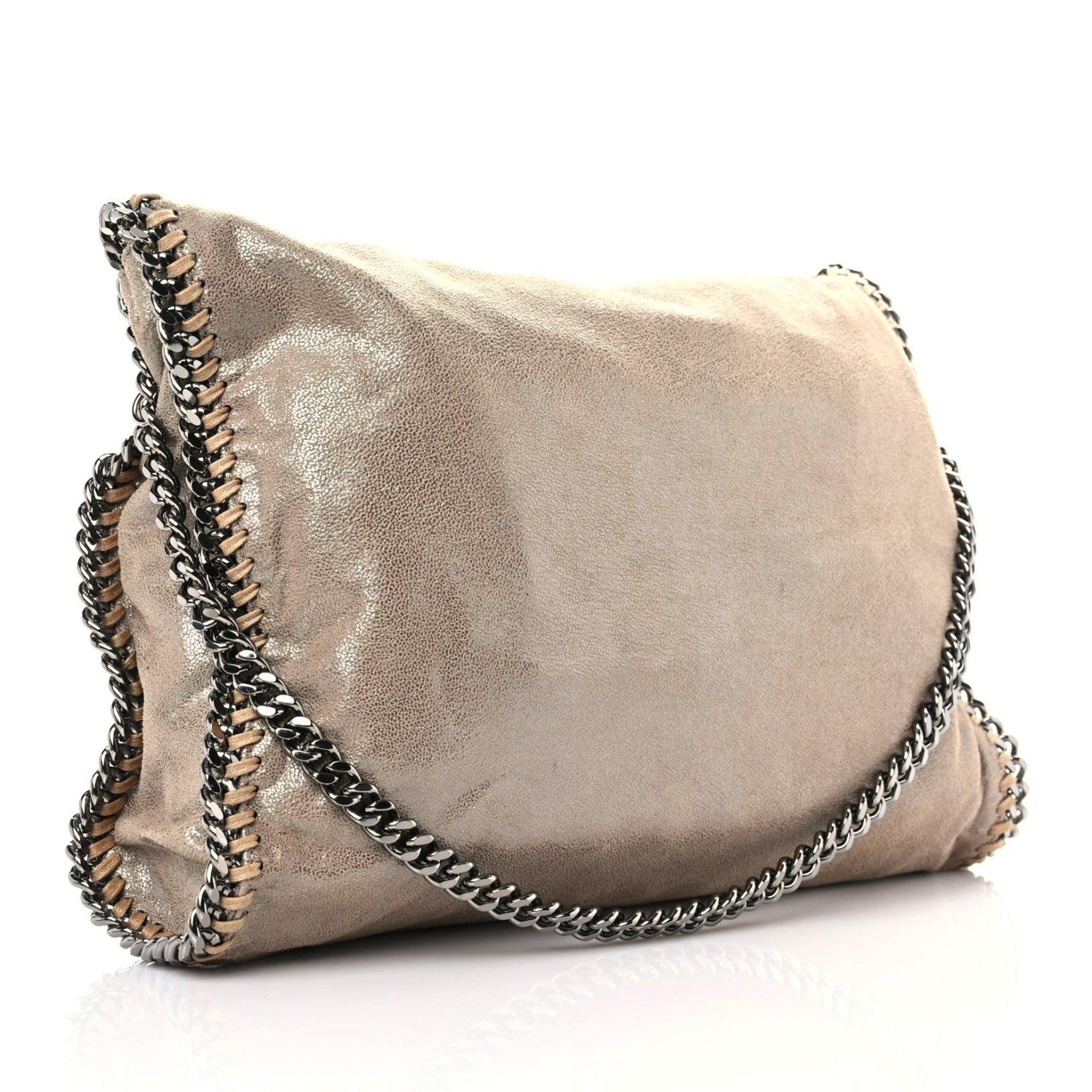 Stella McCartney Shaggy Deer Falabella Fold Over Tote Taupe 3 of 9