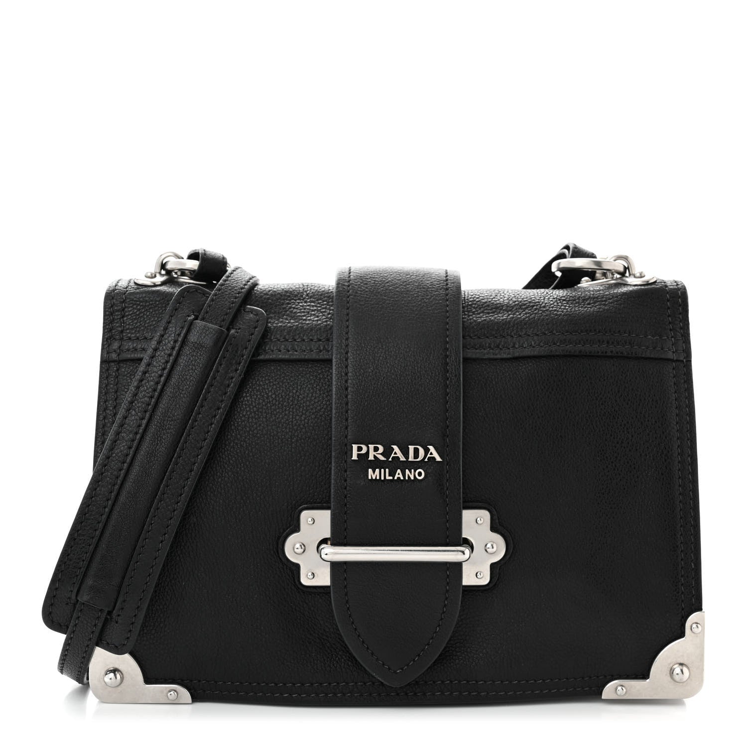 Prada Glace Calf Large Soft Cahier Bag Black Astrale 1 of 12