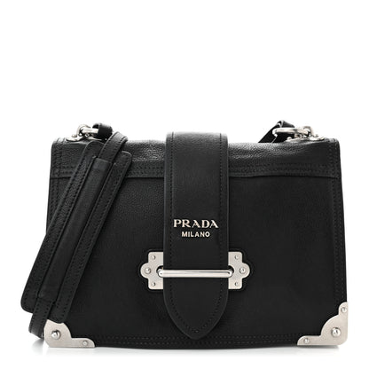 Prada Glace Calf Large Soft Cahier Bag Black Astrale 1 of 12