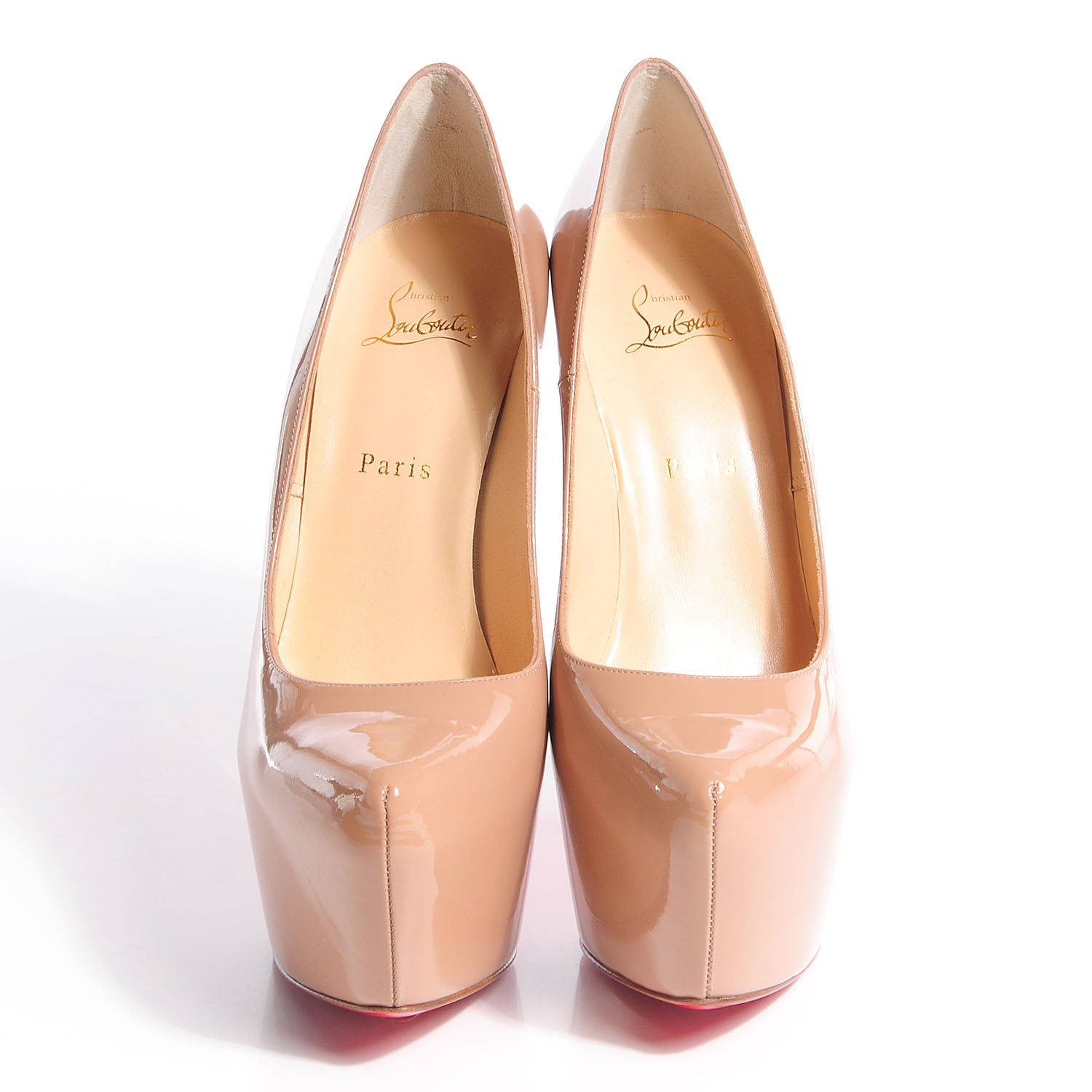 Christian Louboutin Patent Daffodile 160 Pumps 41 Nude 2 of 6