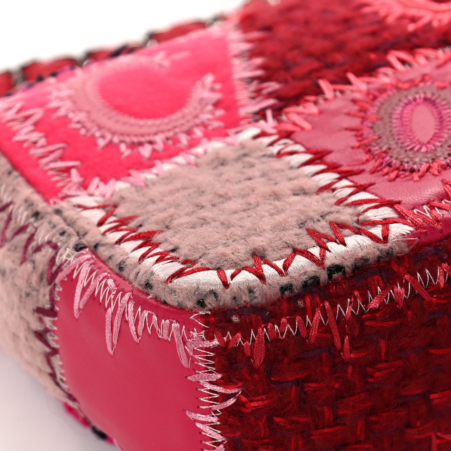 Chanel Tweed Patchwork Medium Single Flap Pink 12 of 15