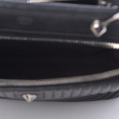 Fendi Shiny Nappa Trapuntata Small DotCom Click Top Handle Chain Satchel Black 5 of 12