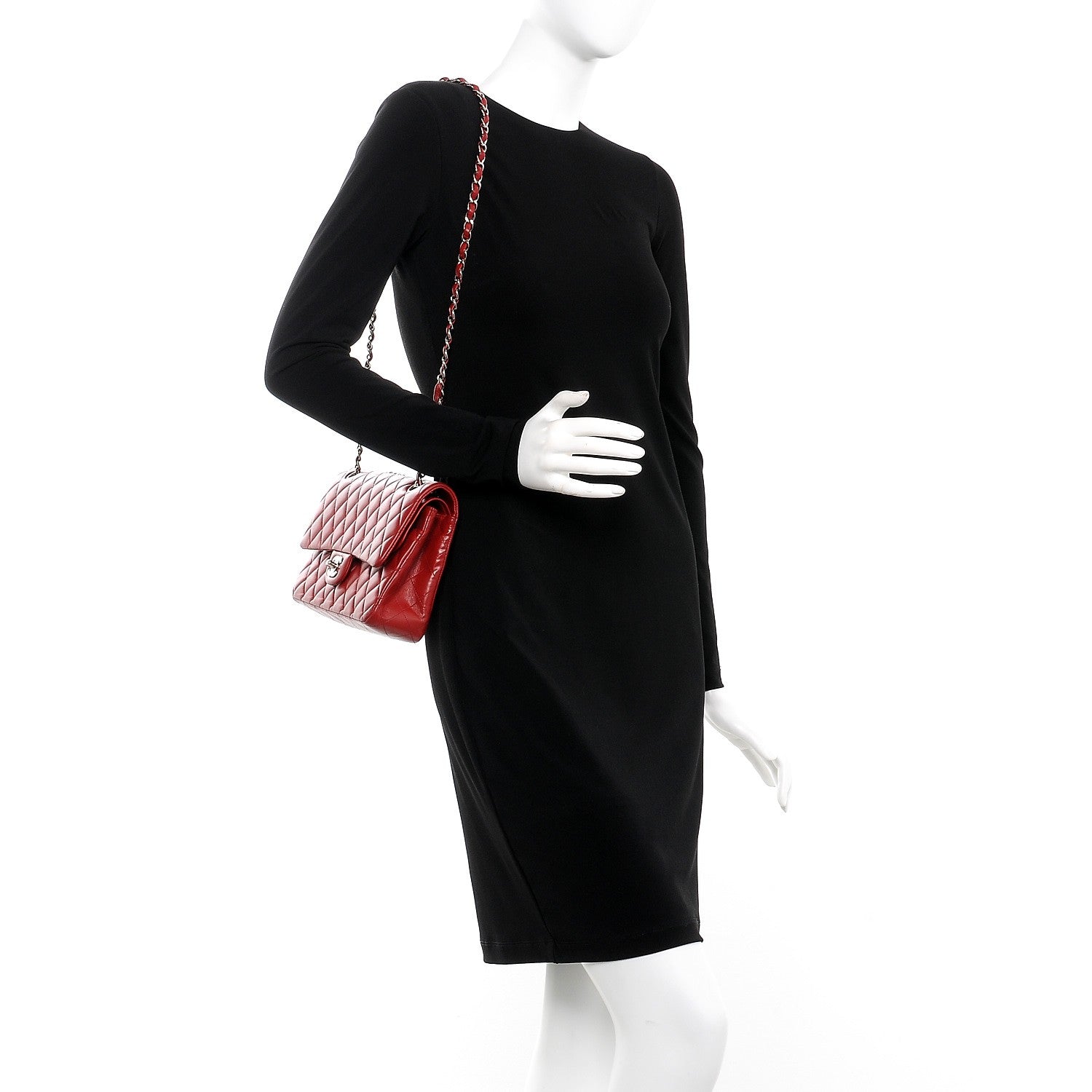Chanel Lambskin Quilted Medium Double Flap Red 2 of 11