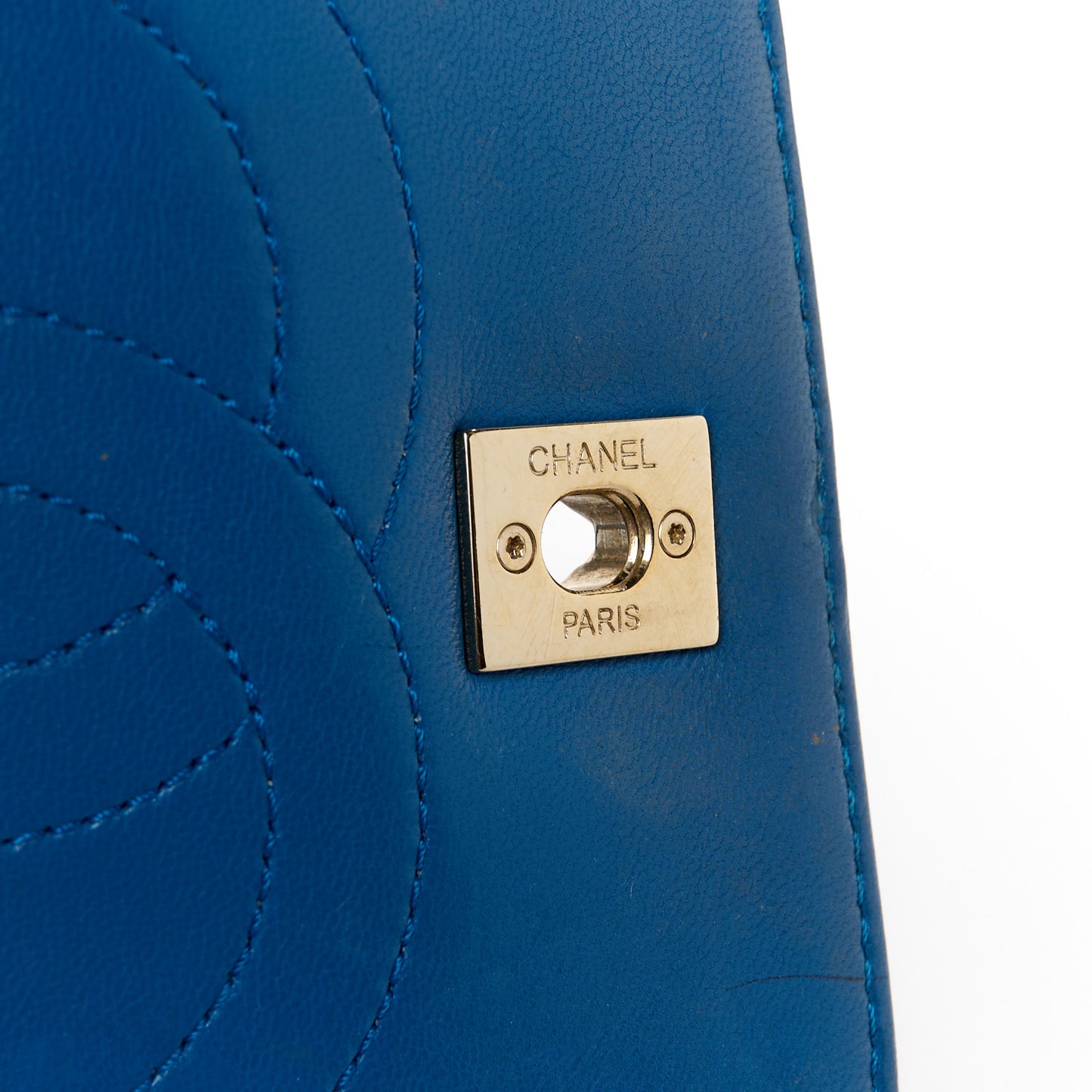 Lambskin Quilted Small Trendy CC Flap Dual Handle Bag Blue