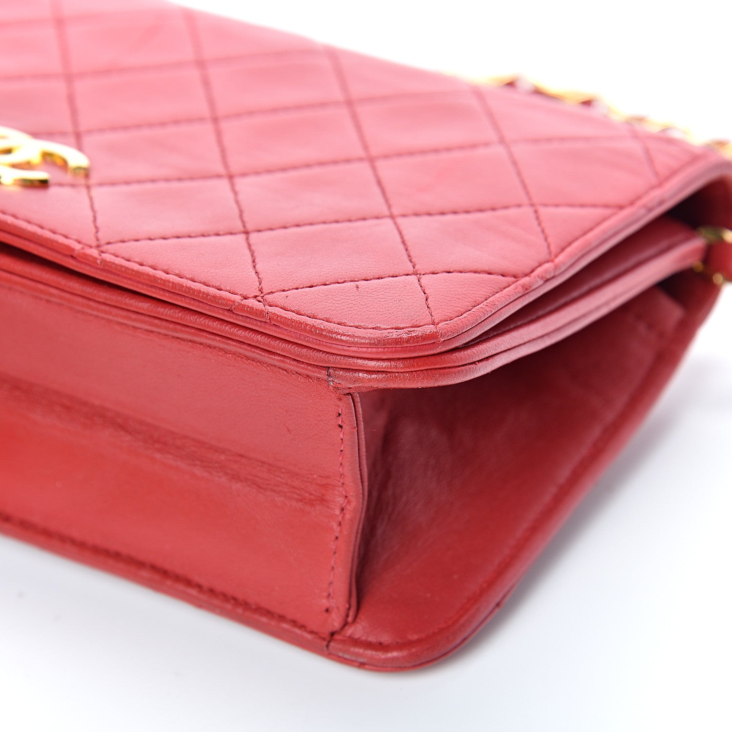 Chanel Lambskin Quilted Mini Flap Red 9 of 16