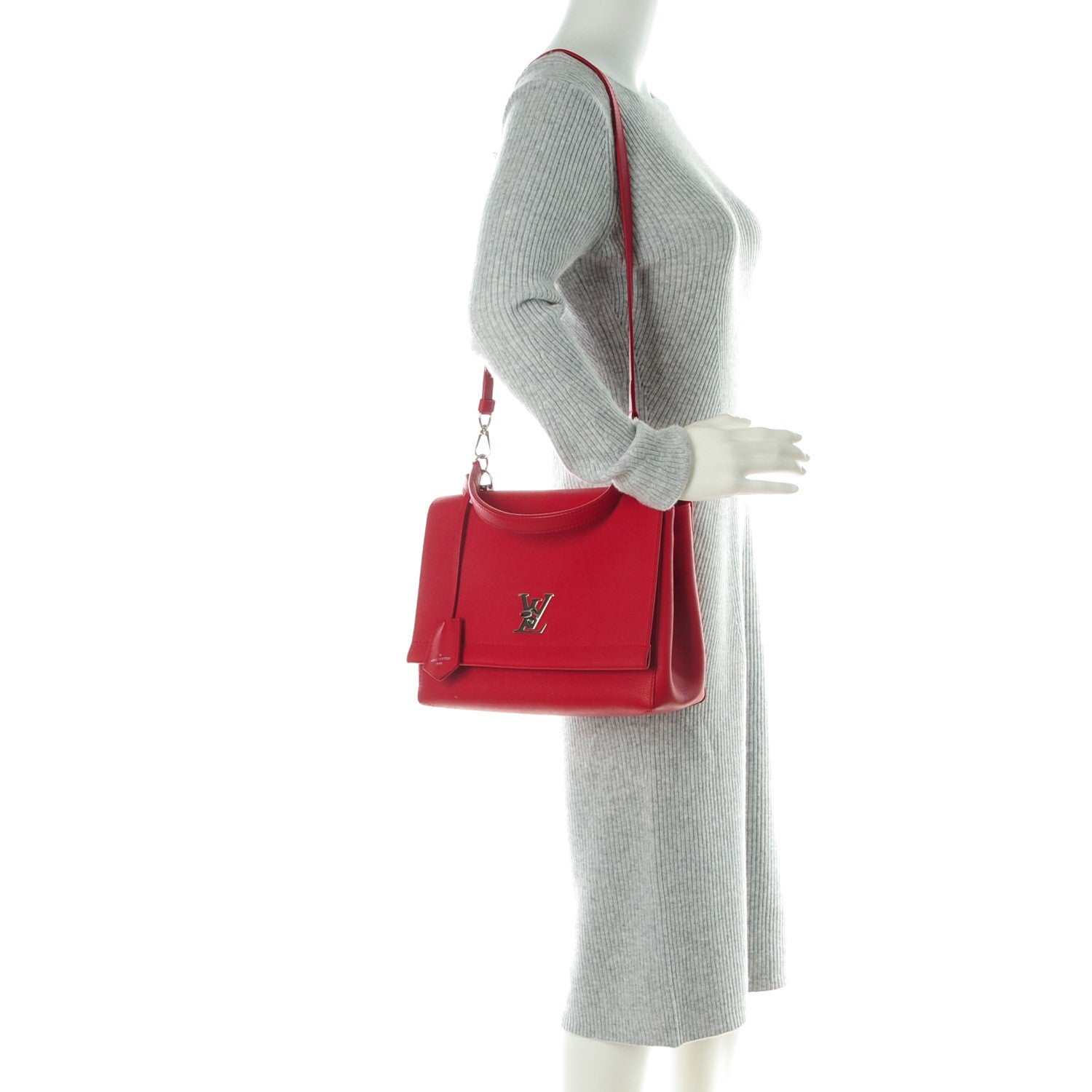 Louis Vuitton Calfskin Lock Me II Rubis 2 of 7