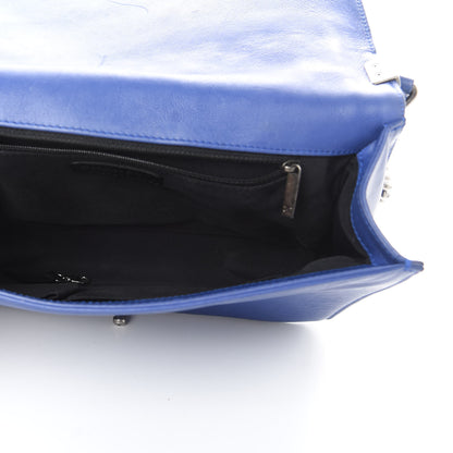 Chanel Grained Calfskin Quilted Large Boy Flap Blue 5 of 14
