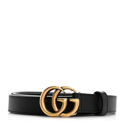 Gucci Calfskin Double G 20mm Belt 65 26 Black 1 of 6