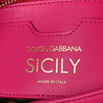 Dolce & Gabbana DOLCE & GABBANA Calfskin Quilted Small Miss Sicily Satchel Pink 6 of 8