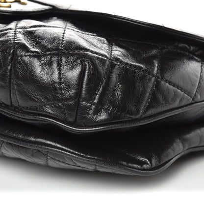 Chanel Aged Glazed Calfskin Quilted Large Bubble CC Flap Black 6 of 9