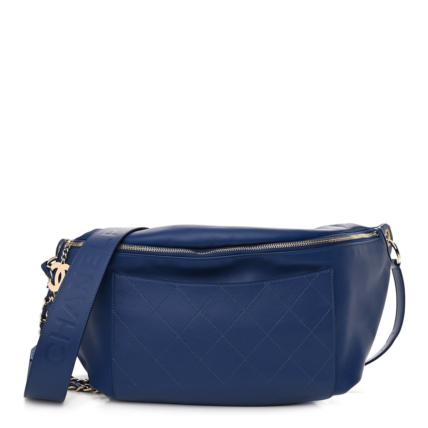 X PHARRELL WILLIAMS Lambskin Oversized Waist Belt Bag Blue