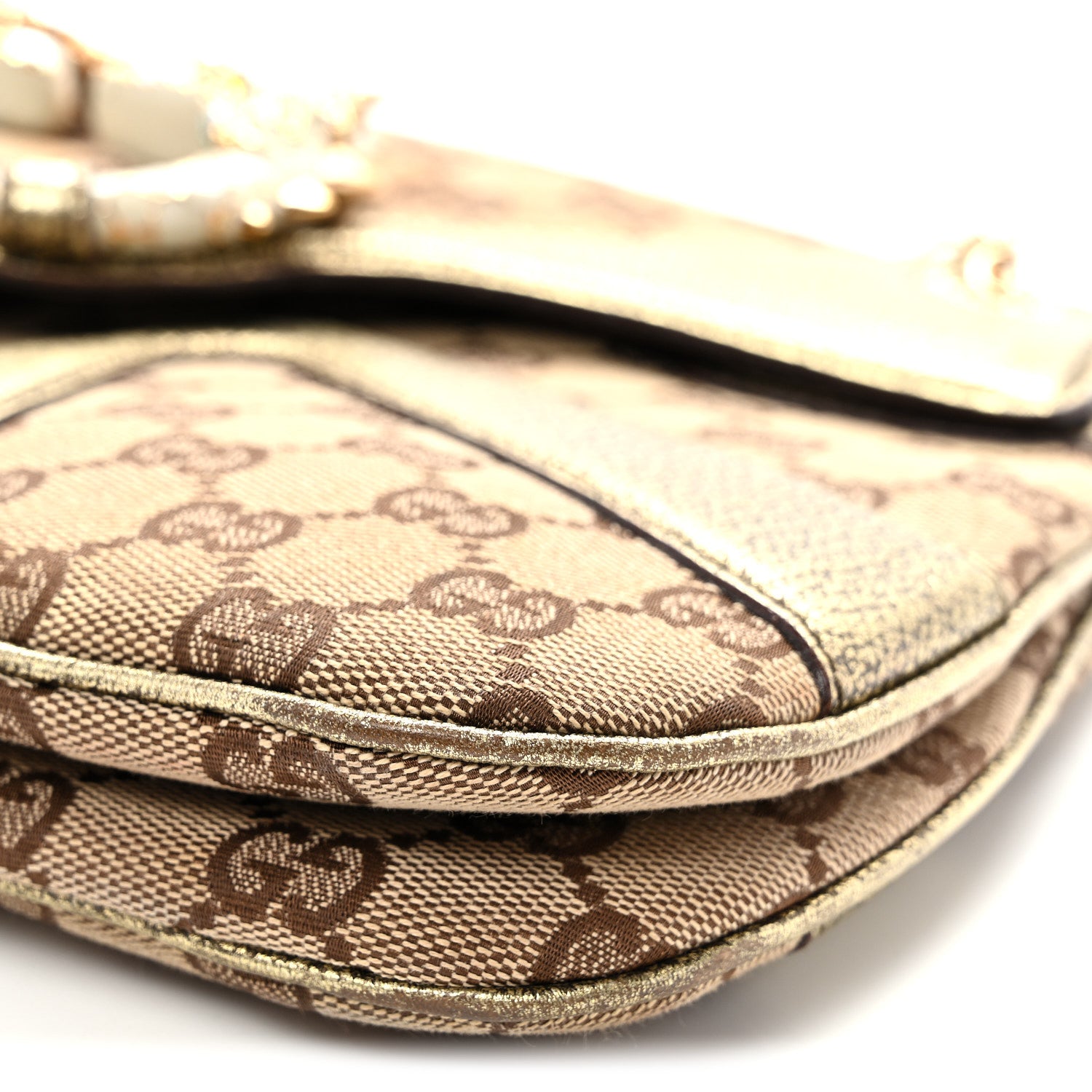 Gucci Monogram Tom Ford Jeweled Dragon Bag Gold 11 of 12